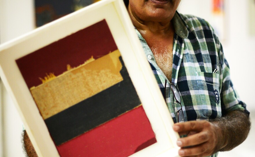 Gallery owner Qassim Sabti. "We just make art for art," he says.