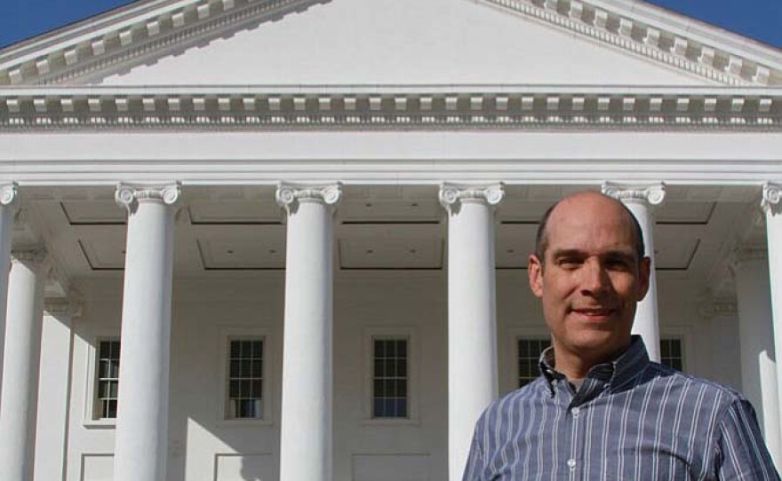 Host Geoffrey Baer at the Virginia State Capitol in Richmond, Va. Designed by Thomas Jefferson, the capitol marked the beginning of the American tradition of modeling government buildings on Roman and Greek temples.