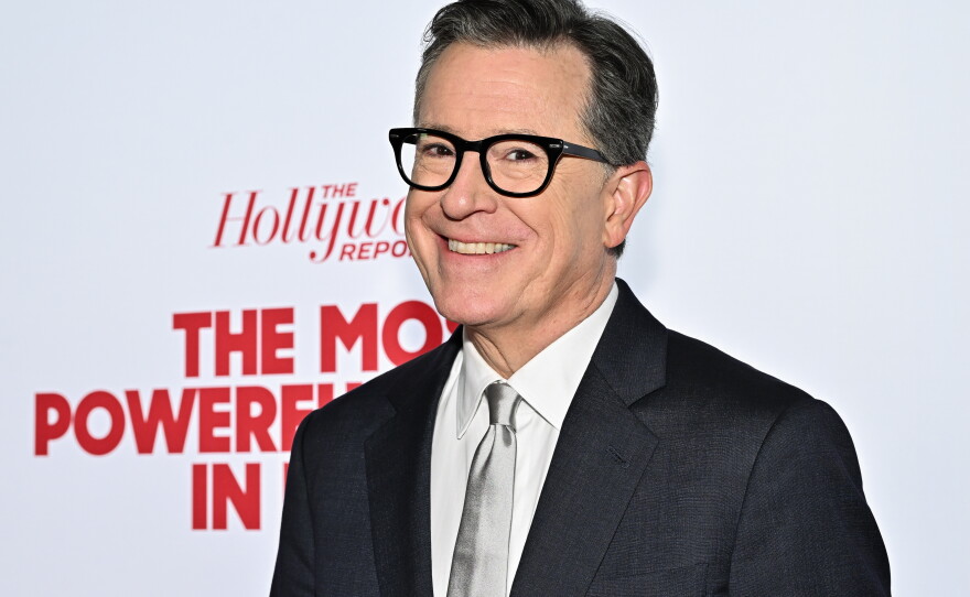 Stephen Colbert attended The Hollywood Reporter's The Most Powerful People in New York Media celebration in New York earlier this month.  After being ousted from his hosting role on The Late Show, Colbert hosted a local cable access show in Monroe, Michigan.