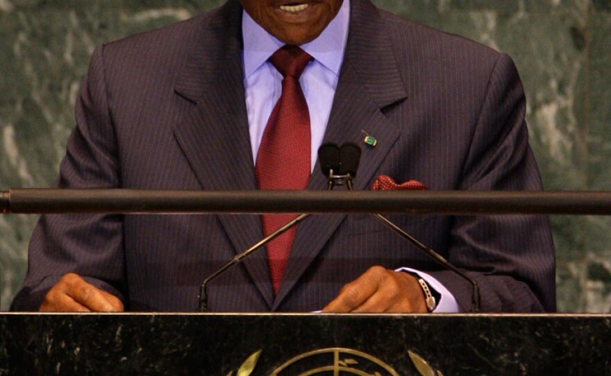 Senegal's president, Abdoulaye Wade, addresses the United Nations General Assembly on Sept. 24, 2009.