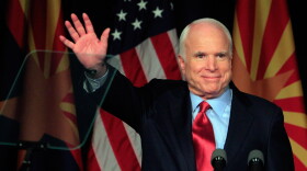 U.S. Sen. John McCain (R-AZ) speaks to a group of supporters at his victory party after winning Arizona's primary election August 24, 2010 in Phoenix, Arizona. 