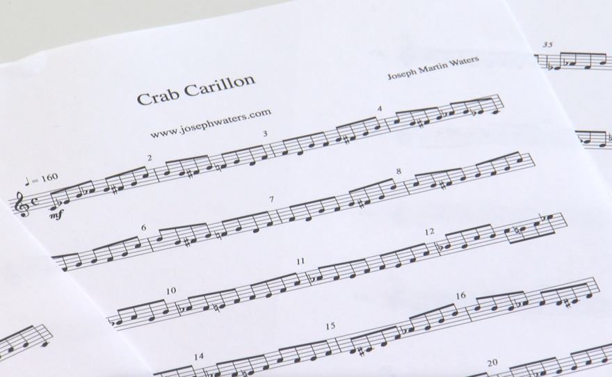 Crab Carillon composition, written by Joseph Martin Waters.