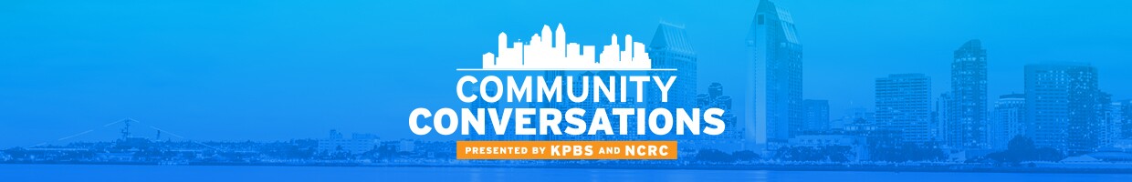 Community Conversations presented by KPBS and NCRC banner