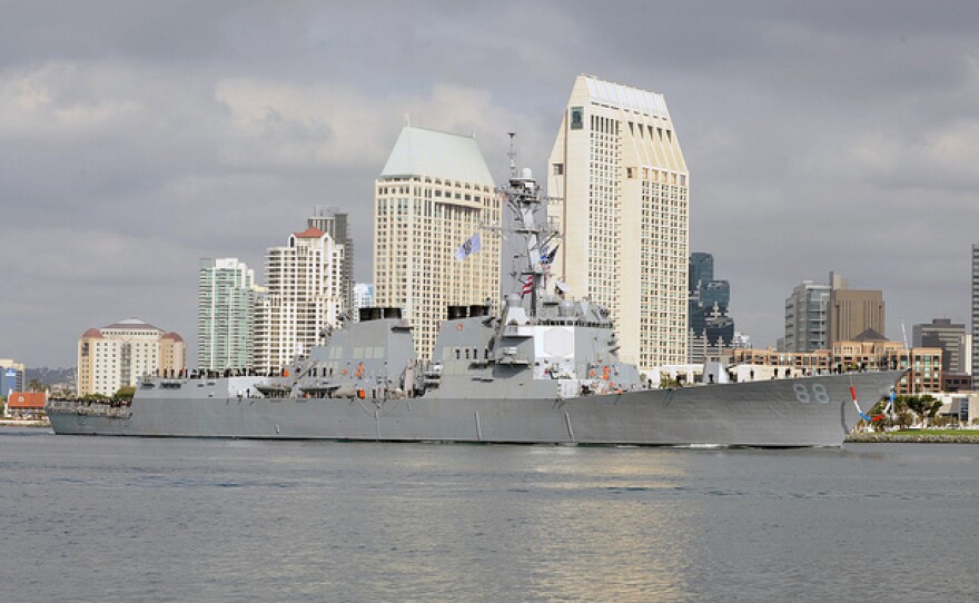 The Arleigh Burke-class guided, missile destroyer USS Preble (DDG 88) returns to her homeport of San Diego, Nov. 18, after completing a seven-month deployment to the U.S. 7th Fleet area of responsibility.