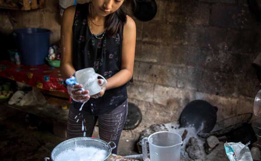 In many Maya communities, children see themselves as partners with their parents when it comes to working around the house, says psychologist Suzanne Gaskins. Susy, 12, says she voluntarily washes the dishes sometimes because she wants to help her mom.