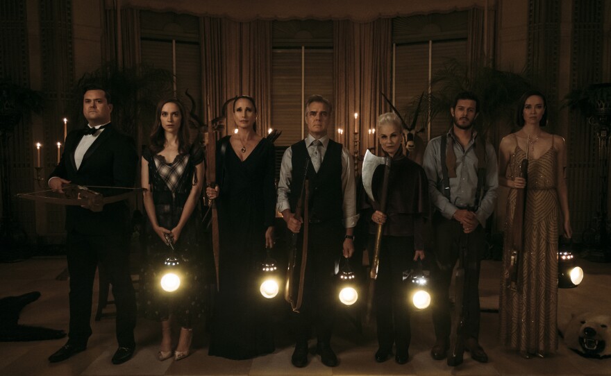 This is how the La Domas family welcomes the newest addition to the family in "Ready or Not," a new film made by the collective known as Radio Silence.