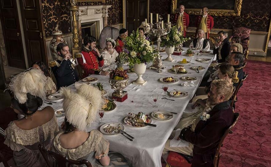 Wedding reception scene.