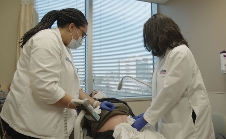 Third-year medical student, Cory Ransom amid her OBGYN clerkship. 