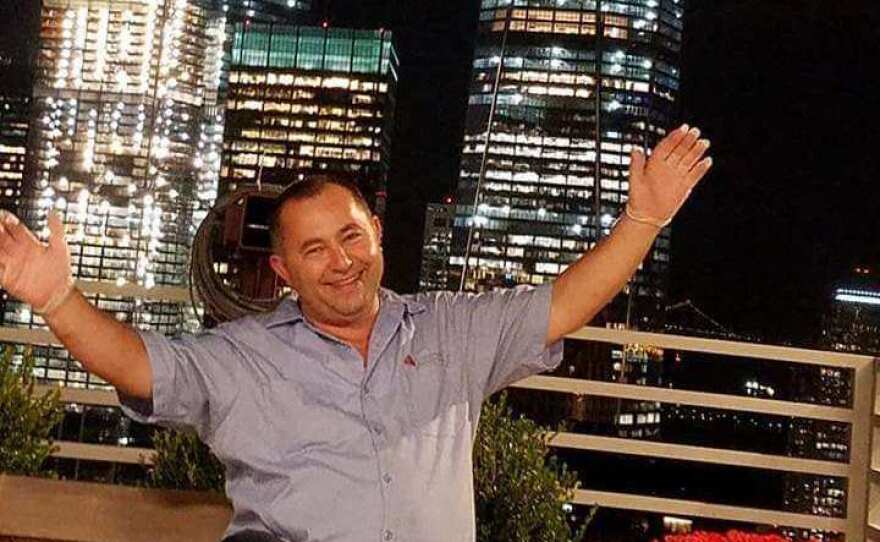 Zlatko Veleski in August 2016 on the rooftop of a building in New York City.