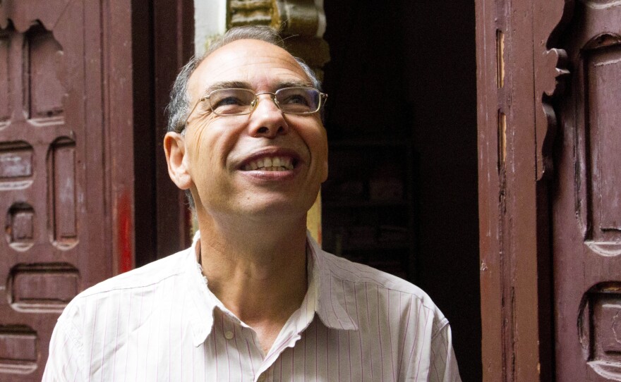 Moroccan historian and journalist Maati Monjib stands outside the headquarters of a human rights group in Rabat. Monjib, a critic of the country's leadership, has been charged with trying to destabilize the state. International human rights groups have spoken out on his behalf.