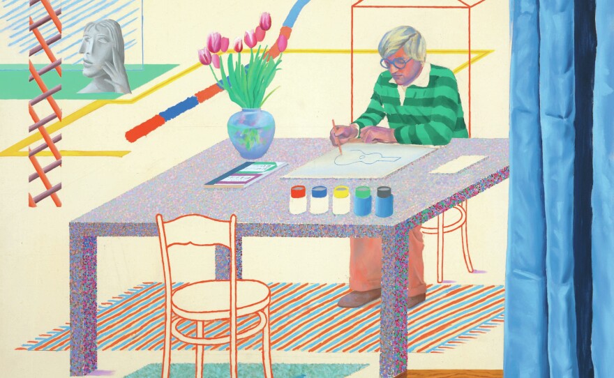 Hockney painted <em>Self-Portrait with Blue Guitar</em> in 1977.