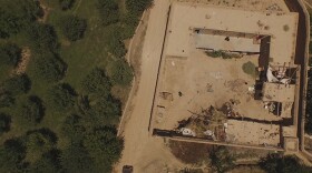 Aerial view of family compound in Afghanistan.