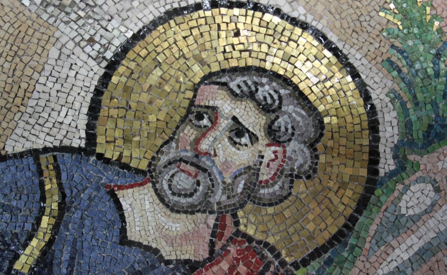 The mosaics in the Church of the Nativity date to the 12th century.
