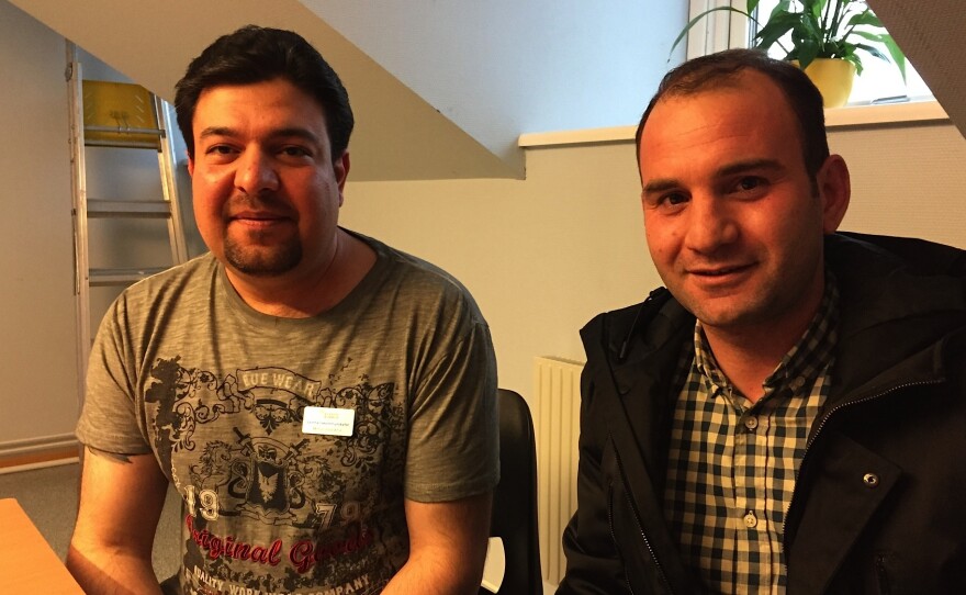 Mohammad Abdualamir and one of his students, Ferras Obai, who is from Syria.