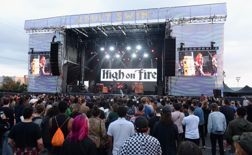 High on Fire performs at the Adult Swim Festival in 2018.