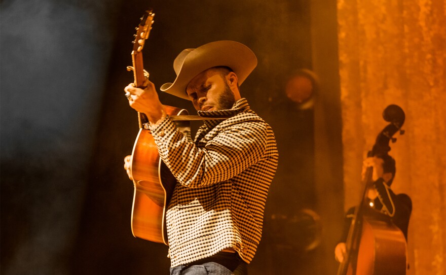 Charley Crockett performs his first-ever show at the Ryman Auditorium in November 2022.