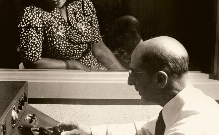 Anderson at RCA Victor Studio in New York City in 1945. With the Victor Talking Machine Co. (later RCA Victor), Marian Anderson recorded <em>Deep River</em>, then known as the "Negro spiritual." She was afraid this performance in a studio was as much racial tolerance she would receive from white Americans. She made her last recording with RCA in 1966.