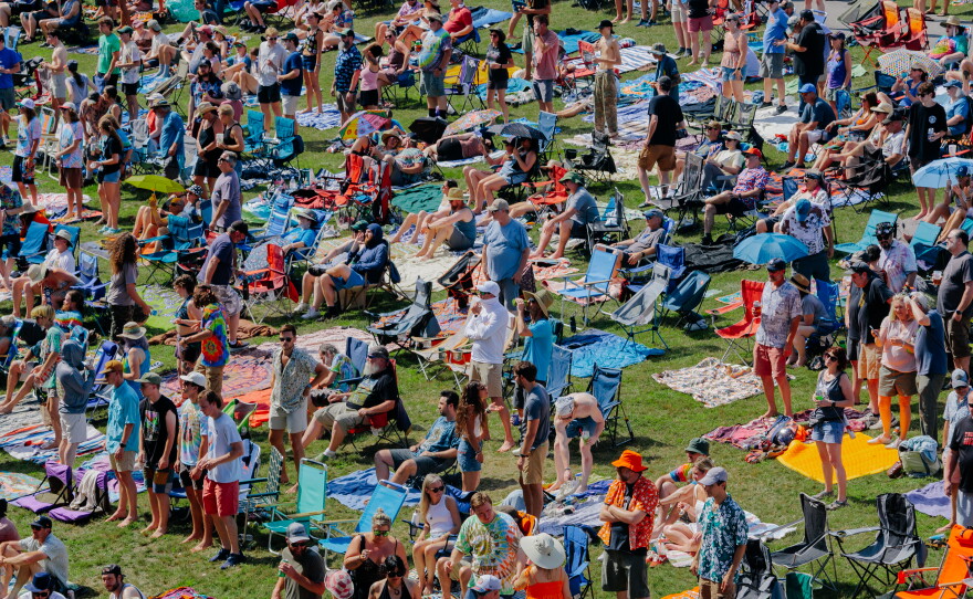 Fans enjoy the music at All Good Now festival.