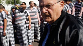  Maricopa County Sheriff Joe Arpaio has forced inmates to wear pink and live in tent cities, gaining him a reputation as <a href="http://www.npr.org/templates/story/story.php?storyId=88002493">America's toughest sheriff</a>. 