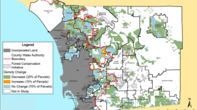 The revision of San Diego County's general land-use would put greater development limits on 20 percent of county properties, causing some landowners to lose land value. 