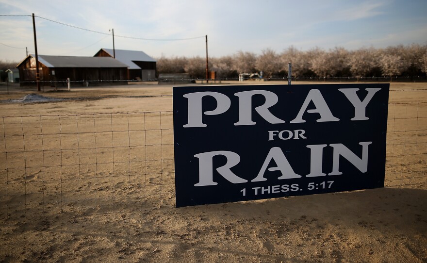 As California farms struggle amid intense drought, farmers are pressing the federal government to help solve a water crisis.