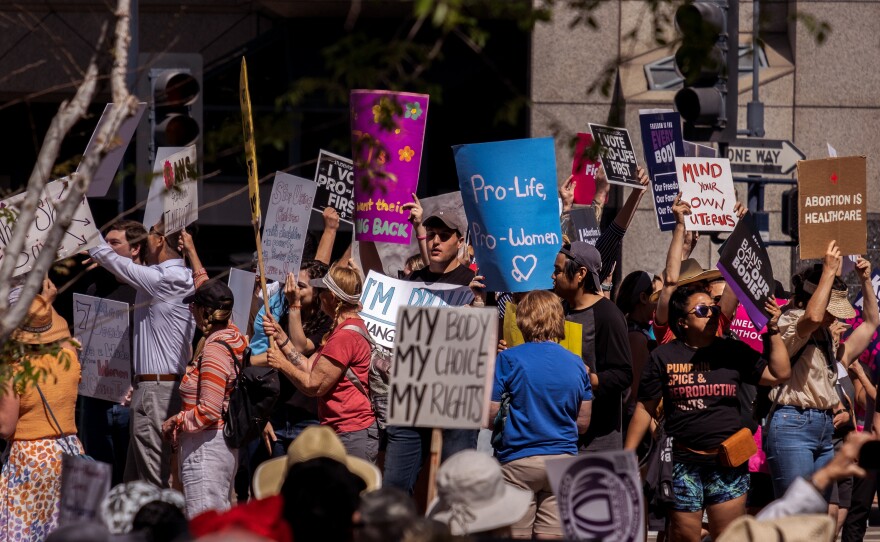 Thousands of people participated in the "Bans Off Our Bodies" rally and protest march in downtown San Diego, May 14, 2022.