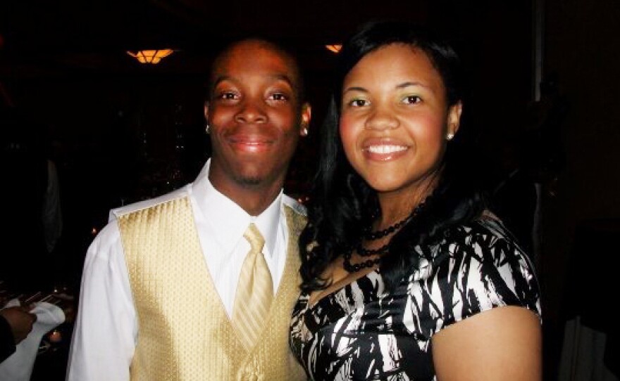 Student Johnathon Williams and TFA teacher Erica Jordan-Thomas in 2002. Erica was Johnathon's TFA teacher and inspired him to join TFA when he graduated