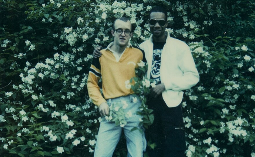 Keith Haring and Juan Dubose polaroid, 1982.