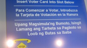 Clark County's touch screen voting machines offer instructions in English, Spanish, and now, Tagalog.