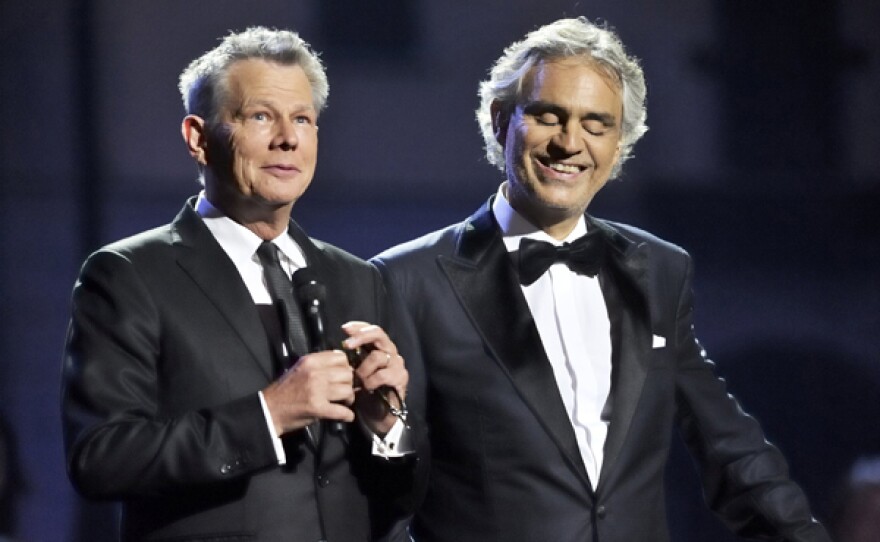 David Foster and Andrea Bocelli as seen in GREAT PERFORMANCES "Andrea Bocelli: Cinema."
