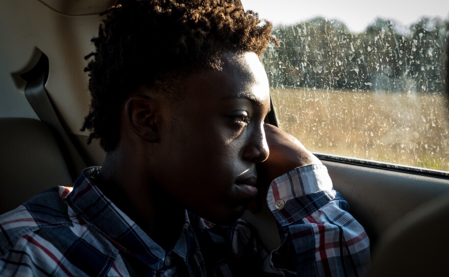 A car ride through rural Arkansas with the photographer's cousin, Jashion.