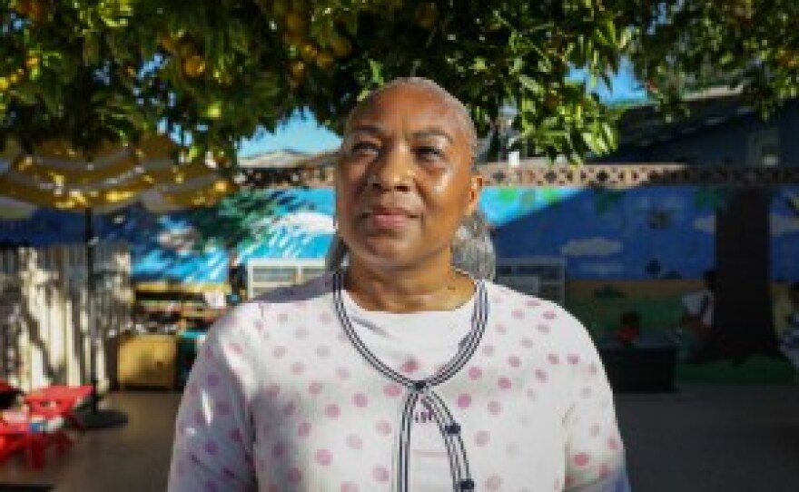 Tonya Muhammad at her childcare in Hawthorne on Oct. 28, 2021.