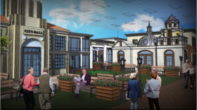 An artist rendering featured in an undated promotional video by Glenner Town Square. 