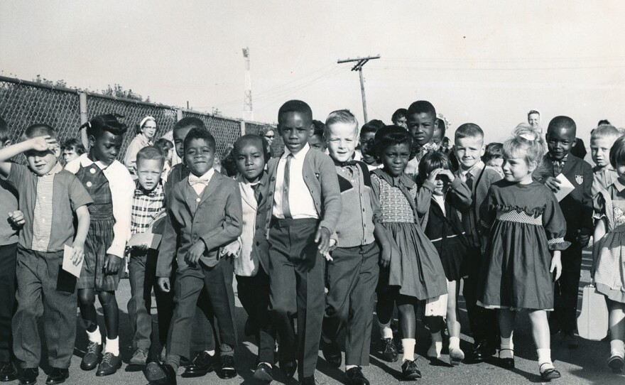 Children on a playground in Boston. AMERICAN EXPERIENCE "The Busing Battleground"