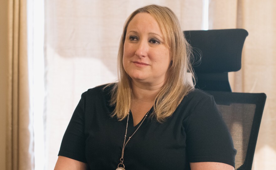 Lacy often goes to her friend Harold Rogers' home to troubleshoot problems with accessing their graduate program online.