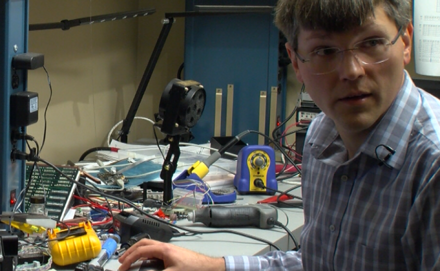Computer scientist Kirill Levchenko is seen in a lab at UC San Diego, May 25, 2017.