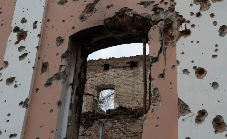 Signs of destruction can be seen throughout Izium after its liberation from Russian forces.