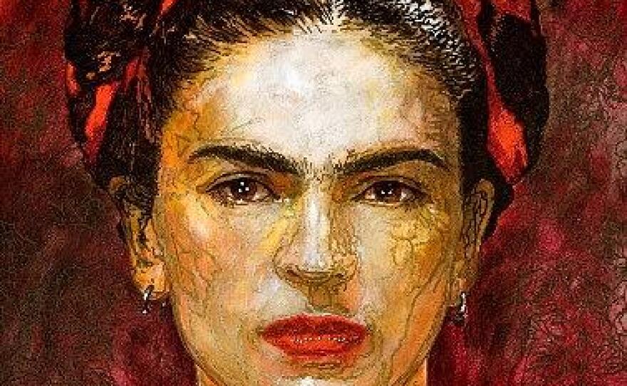 Frida Kahlo by contemporary muralist George Yepes. A poster of this image is for sale at the La Onda Arte Latino gallery at NTC at Liberty Station.