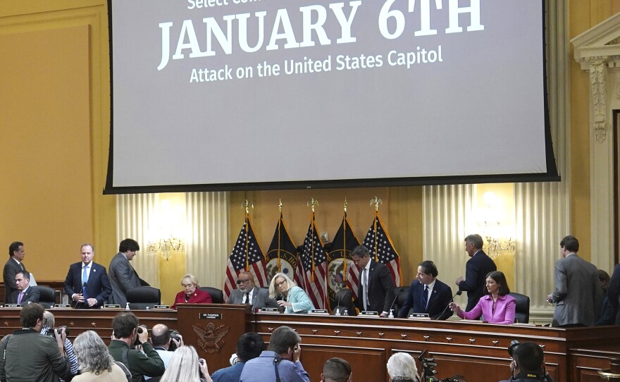 Committee members arrive as the House select committee investigating the Jan. 6 attack on the U.S. Capitol continues to reveal its findings of a nearly year-long investigation.