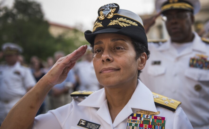 Adm. Michelle Howard, Vice Chief of Naval Operations, at the U.S. Navy Memorial.