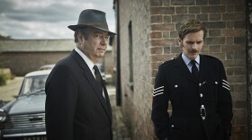 Pictured from left to right: ROGER ALLAM as DI Fred Thursday and SHAUN EVANS as Endeavour. 