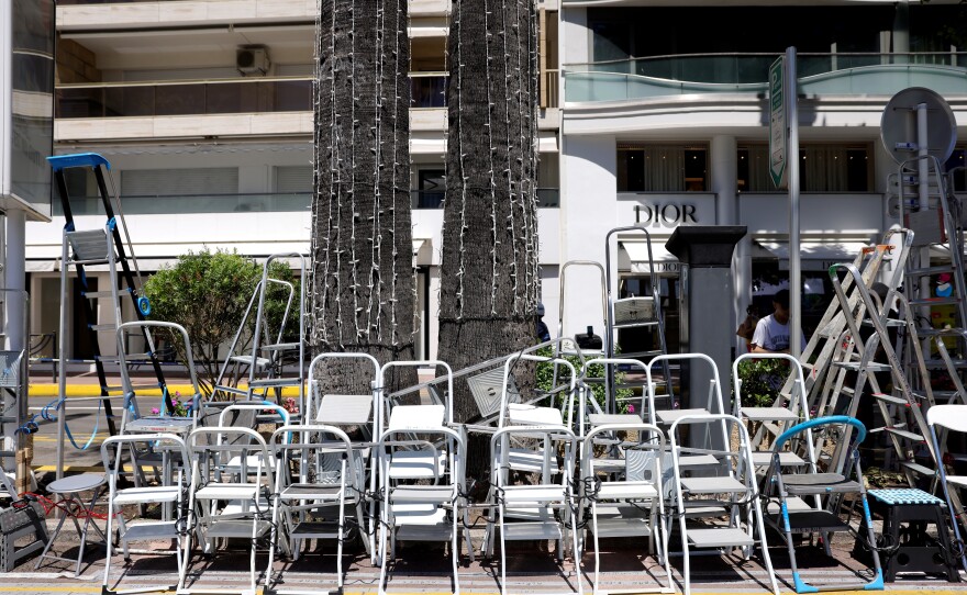 The Cannes Croisette ahead of the 74th annual Cannes Film Festival on July 05, 2021.