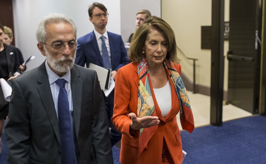 House Minority Leader Nancy Pelosi (D-CA) is pictured on Capitol Hill on Wedesnday in Washington, DC.