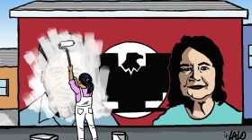 Cesar Chavez and Dolores Huerta were co-founders of the United Farm Workers. On March 18, Huerta issued a statement alleging that Chavez raped her. Cartoonist Lalo Alcaraz says creating this image was a sort of therapy.