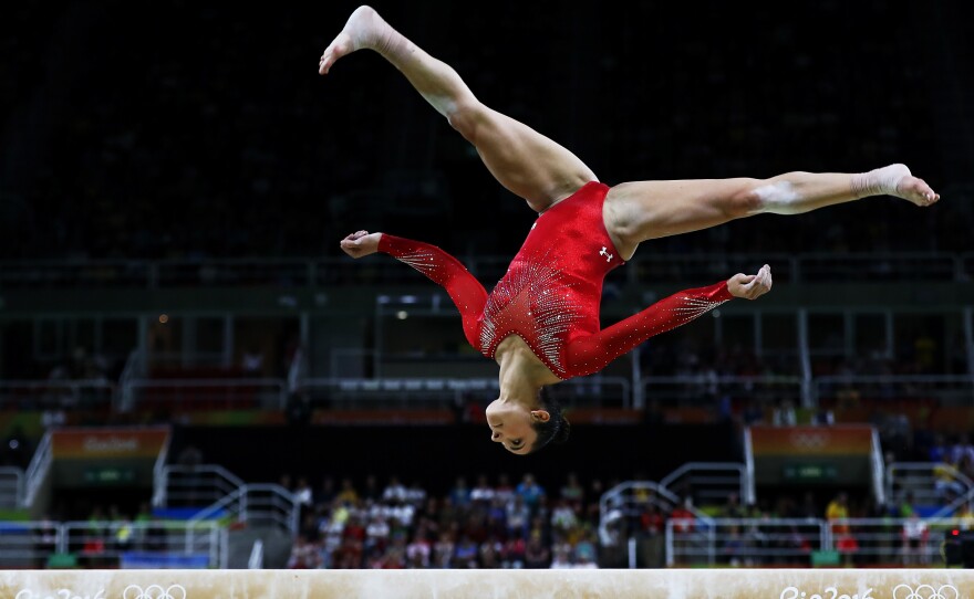 Raisman was third halfway through the all-around competition, but managed to finish in second.