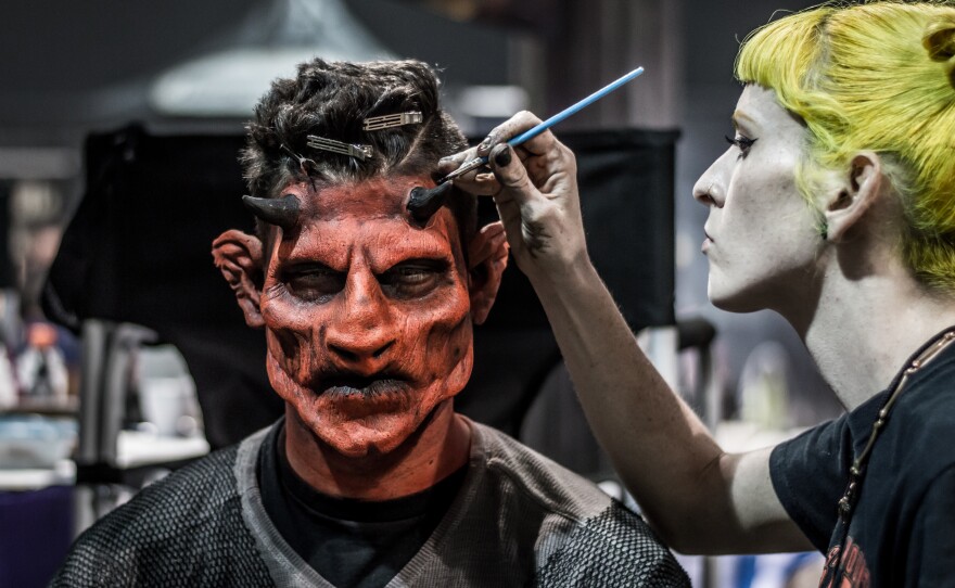 A make up demonstration at last year's Midsummer Scream.