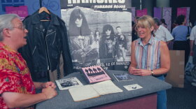  Appraiser Gary Sohmers of allcollectors.com scores a hit with this collection of memorabilia from the Ramones, legendary New York punk band, preserved by a friend of original bassist Dee Ramone. The assemblage, which includes an iconic leather jacket belonging to and signed by DeeDee (and later bass player CJ, too), notebooks containing never-recorded songs, a note to Punk Magazine and tour books, gives the owner every reason to do the Blitzkrieg Bop when Sohmers declares the lot could bring $10,000. 