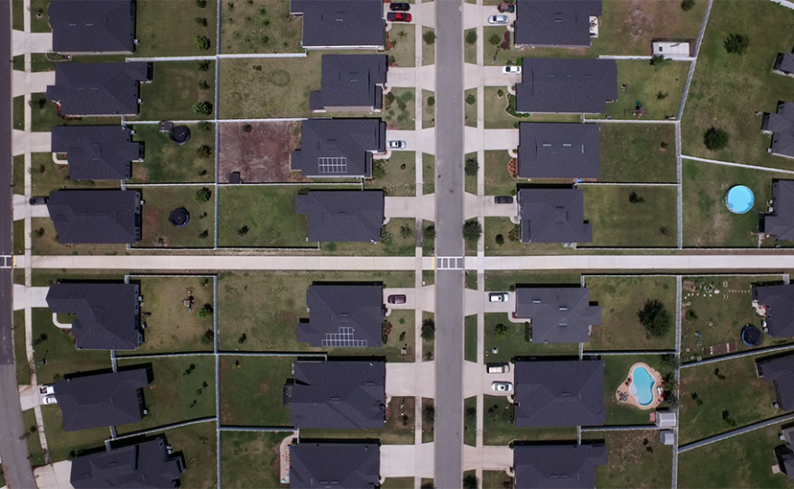 Suburbia drone footage