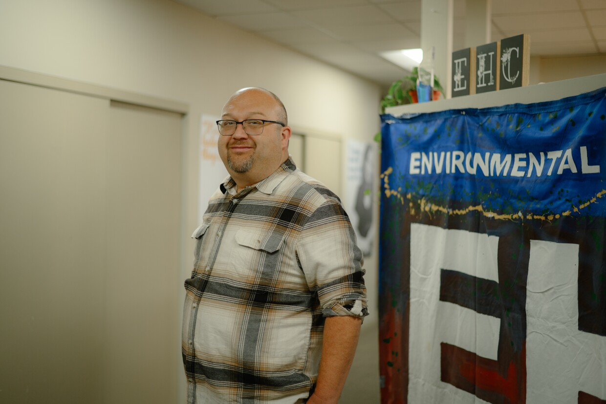 Franco Garcia, executive director of the Environmental Health Coalition, stands for a portrait at the organization’s offices in National City, California on June 27, 2025.