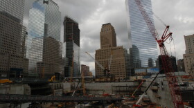Ground Zero in 2008, when One World Trade Center was only 15 feet above ground.